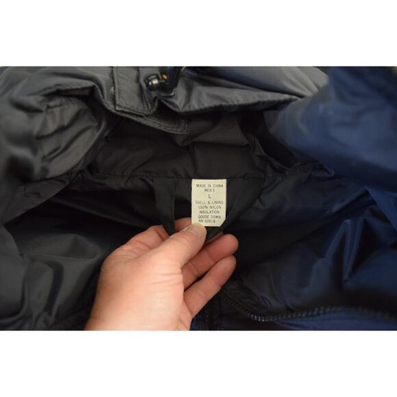 Sierra Designs Down Puffer Large Parker Jacket Black Hooded Full Zip - Picture 8 of 10